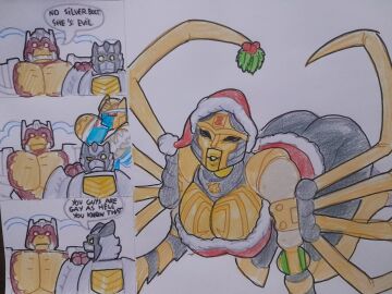 1girls arthropod_limbs ass beast_wars big_breasts black_eyes blackarachnia breasts churino6 cleavage dinobot_(beast_wars) english_text female male multiple_boys multiple_males optimus_primal rattrap robot robot_girl robot_humanoid silverbolt text transformers