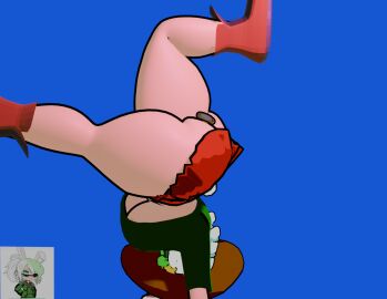 ass big big_breasts breasts bunny_ears buttplug_under_clothes female gacha gacha_club gacha_heat gacha_life gacha_life_2 green_hair hat_only human plug_(sex_toy) srnava_(design) straight stripes tagme