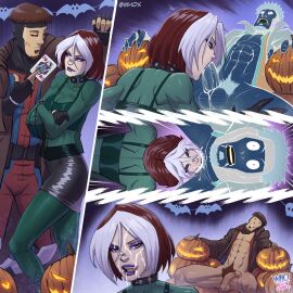 1boy 1girls 2023 2d ability_indecency abs after_deepthroat after_oral all_fours artist_logo artist_name balls before_and_after big_balls big_breasts big_penis blowjob breasts brown-haired_female brown-haired_male brown_hair choker clothed clothed_female clothed_male clothing collar comic cum cum_down_throat cum_in_mouth cum_in_throat cum_on_face death deepthroat dominant dominant_female domination_loss drain draining draining_energy draining_life-force draining_vitality ejaculation exposed exposed_penis eyeliner female female_focus femdom gambit goth goth_girl halloween hi_res highres instant_loss instant_loss_2koma jack-o'-lantern kneeling licking_lips light-skinned_female light-skinned_male light_skin makeup male male/female male_death malesub marvel marvel_comics multiple_angles multiple_views oral oral_creampie pale-skinned_female pale_skin partially_clothed_male penis petite pubic_hair pumpkin rogue_(evolution) rogue_(x-men) seductive seductive_eyes seductive_look seductive_smile short-haired_female short-haired_male short_hair skinny slim sucking sucking_penis superhero superheroine superpowered_sex superpowers teenager two-tone_hair white-haired_female white_hair white_streak whox x-men x-men_evolution x_eyes