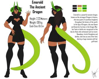 1futa abs brown_hair bulge bulge_through_clothing character_sheet dark-skinned_futa dark_skin dragon_girl dragon_horns dress emerald_(gem) emerald_(xxspiegel) female futa_only futanari green_eyes green_horn hybrid intersex jewelry long_hair muscular muscular_futa oc original original_character self_upload tail tall_female thick_thighs thighhighs white_background xxspiegel