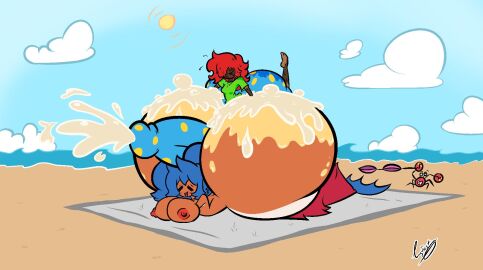 1boy 1girls ass assjob cum curvy female huge_ass male original_character tagme