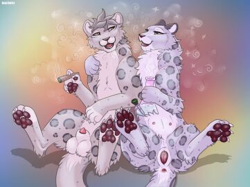 animal_genitalia animal_pussy anus balls big_balls bong claws digi_(digi) digitoxici drugs duo feet felid feline feline_genitalia feline_pussy female feral fur genitals grey_body grey_fur hi_res male male/female mammal marijuana markings multi_nipple nipples pantherine pawpads penis penis_tip pussy sheath smile smoke snow_leopard spots spotted_body spotted_fur stoned substance_intoxication toe_claws