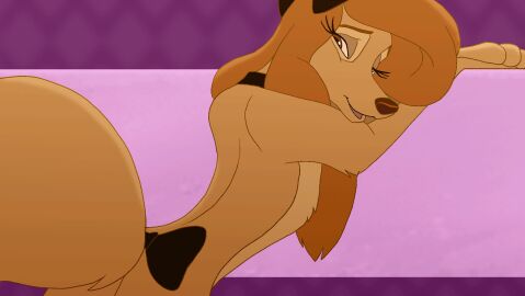 animated canine disney dixie_(fox_and_the_hound) dog female feral feral_frenzy furry furry_female furry_only no_visible_genitalia paloma-paloma suggestive the_fox_and_the_hound the_fox_and_the_hound_2