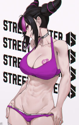 1girls big_breasts black_hair bleached bleached_clothing breasts edit female hair implied_interracial jin_rou juri_han long_hair qoh queen_of_hearts queen_of_hearts_tattoo side_eye street_fighter street_fighter_6 street_fighter_v tattoo third-party_edit undressing violet violet_eyes