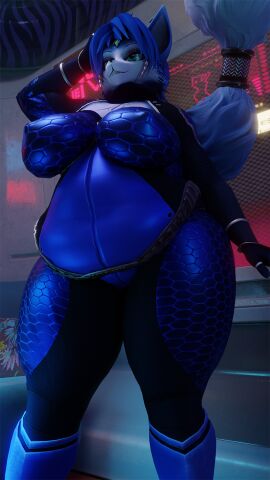 3d big_belly fat fat_fetish fatty female krystal krystal_(assault_outfit) overweight star_fox tagme