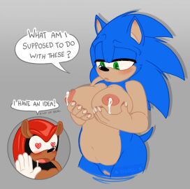 big_breasts breastmilk breasts crypticruins dialogue female heart_eyes lactating lactation male male_pregnancy mighty_the_armadillo mpreg nude pregnancy pregnant pregnant_male pussy roadkillxing sega sonic_(series) sonic_the_hedgehog speech_bubble trans_man transmasc