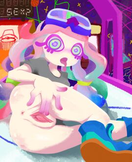 1girls 2d_(artwork) arcade basketball counter digital_drawing_(artwork) digital_media_(artwork) female female_focus female_only follaoctoamazon harmony_(splatoon) legs_apart looking_at_viewer nintendo pussy splatbands splatoon splatoon_(series) splatoon_3 spread_pussy spreading text the_chirpy_chips watermark