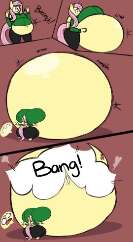 ass balloonlop belly_explosion big_ass big_breasts breasts bubble_ass bubble_butt bursting equestria_girls exposed exposed_belly exposed_breasts female fluttershy_(mlp) friendship_is_magic hasbro huge_ass inflation my_little_pony pop popping thick_thighs wide_hips