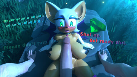 3d_(artwork) absurd_res anthro ass bat big_breasts big_butt breasts curvy_figure digital_media_(artwork) english_text female hi_res hourglass_figure huge_breasts huge_butt human human_on_anthro interspecies light-skinned_female light_body light_skin male male/female mammal mature_female nottanj rouge_the_bat sega small_waist sonic_(series) sonic_adventure sonic_the_hedgehog_(series) submissive submissive_female text thick_thighs voluptuous waist wide_hips