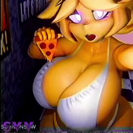 1girls 3d animated anthro bouncing_breasts chica_(fnaf) female female_only five_nights_at_freddy's gigantic_breasts huge_breasts sonivvnsfw sound tagme video voluptuous