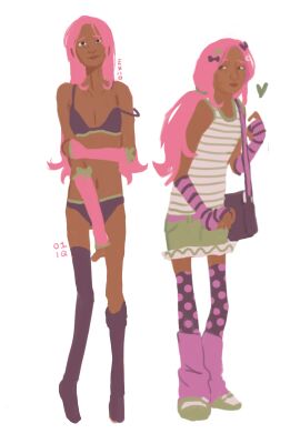 asian bra cute female panties pink_hair shy skinny skinny_female tan_skin thin twintails ugly ugly_female underwear