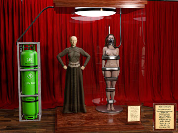 3d bound bound_arms bound_legs cirilover1 completely_nude female game_of_thrones mannequin nude nude_female sansa_stark trophy_case