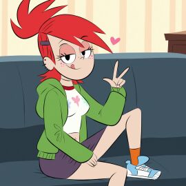 accurate_art_style female foster's_home_for_imaginary_friends frankie_foster loafduck lustful_gaze tagme