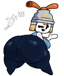 anthro ass ass_bigger_than_head ass_focus backboob big_breasts breasts bubble_ass bubble_butt clothed connie_(mario) female female_only huge_ass lewdewott mario_(series) mario_and_luigi:_brothership mario_and_luigi_(series) mob_face shortstack tagme teasing thick_thighs wide_hips wink