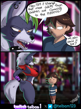 2024 ass big_ass big_breasts big_butt breasts female fit fit_female five_nights_at_freddy's five_nights_at_freddy's:_security_breach fnaf maned_wolf partially_clothed roxanne_wolf_(fnaf) tail telbam123 thick_thighs thighs wolf_ears wolf_girl wolf_tail