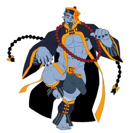 1boy 2024 5_fingers 5_toes abs absurd_res asian_clothing asian_mythology balls bara barefoot bead_necklace beads big_balls big_penis black_sclera bottomless braided_ponytail chinese_clothes chinese_mythology clothed clothing east_asian_mythology feet foreskin functionally_naked functionally_nude functionally_nude_male g-ondom genitals hi_res humanoid humanoid_genitalia humanoid_penis jiangshi jiangshi_costume long_hair male male_only monster muscles muscular muscular_male mythology navel necklace nightmare_husbando nunudodo open_clothes open_robe pecs penis pointy_ears prayer_beads public_domain qing_dynasty red_eyes revealing_clothes revealing_clothing robe scar solo stitches taoist_talisman uncircumcised undead vampire vein veiny_penis white_sclera yaoi