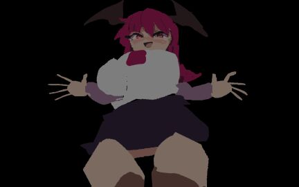 2d animated big_breasts breasts female flashing_breasts koakuma namako_(takorin) namako_daibakuhatsu pixel_animation showing_breasts takorin touhou
