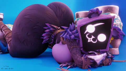 1girls 3d 3d_(artwork) anthro ass epic_games female fortnite fortnite:_battle_royale furry geodat64 looking_at_viewer raven_team_leader tagme