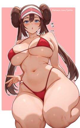 1girls alternate_breast_size arm_behind_back bare_belly bare_calves bare_chest bare_hands bare_hips bare_knees bare_legs bare_midriff bare_navel bare_shoulders bare_thighs belly belly_bulge belly_button bewitching_thighs big_breasts bikini bikini_bottom bikini_only bikini_top blue-eyed_female blue_eyes blush blush_face blushing_at_viewer blushing_female blushing_lines breasts brown-haired_female brown_eyebrows brown_hair busty busty_female cap cetta_(cettadvd) child_bearing_hips collarbone curvaceous curvaceous_body curvaceous_female curvaceous_figure curvaceous_hips curvaceous_thighs curvy curvy_body curvy_female curvy_figure curvy_hips curvy_thighs digital digital_art digital_drawing digital_drawing_(artwork) digital_media digital_media_(artwork) exposed_arms exposed_belly exposed_chest exposed_hips exposed_legs exposed_midriff exposed_navel exposed_shoulders exposed_skin exposed_thighs female female_focus female_only fingers groin hair_between_eyes hair_bun halterneck hand_behind_back head_tilt high_resolution highleg_bikini highleg_bikini_bottom highleg_swimsuit highres hourglass_figure huge_boobs huge_breasts inframammary_fold inguinal_crease inguinal_ligament knees large_boobs large_breasts lean_figure legs_folded long_hair looking_at_viewer looking_down looking_down_at_viewer mei_(pokemon) midriff narrow_waist navel open_mouth parted_lips pink_background plump_breasts plump_thighs pokemon red_bikini red_bikini_bottom red_bikini_top red_string_bikini red_swimsuit red_swimwear rosa_(pokemon) seductive seductive_body seductive_cleavage seductive_female seductive_hips seductive_thighs seductive_woman seiza shiny_belly shiny_breasts shiny_legs shiny_skin shiny_thighs shoulders simple_background sitting sitting_on_knees slender_body slender_waist slim_waist solo string_bikini swimsuit swimwear thick_hips thick_thighs thighs tilted_head twintails twintails_(hairstyle) underboob upper_body white_border wide_hips