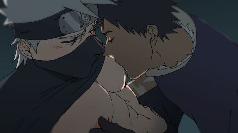 2d 2d_animation animated bara blush gay hatake_kakashi kakashi_hatake licking_male_nipple licking_pecs male male/male male_nipples male_only muscular muscular_male naruto naruto_(series) naruto_shippuden nipple_pinch nipple_tweak nipples nsfwbutter sucking_male_nipple sucking_male_nipples sucking_nipples sucking_pecs uchiha_obito yaoi