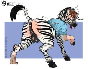 animal_genitalia animal_pussy anus aroused black_body black_fur black_stripes blue_eyes blush bodily_fluids breasts brown_hair clitoral_winking clitoris clothing crotchboobs digitigrade equid equine equine_anus equine_genitalia equine_pussy eye_roll female feminization feral feral_transformation fur fur_growth gender_transformation genital_fluids genitals growth hair hi_res hooves human_to_feral kaeku loss_of_dexterity mammal mane mid-transformation motion_lines mtf_transformation open_mouth pale_skin plantigrade_to_digitigrade puffy_anus pussy quadruped saliva shirt simple_background snout snout_growth solo species_transformation striped_body striped_fur stripes t-shirt tail tail_growth tail_tuft teeth timtam tongue tongue_out topwear torn_clothing transformation tuft udder_growth udders vaginal_fluids what whiskers white_body white_fur zebra