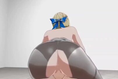 1boy 1girls animated artoria_pendragon blonde_hair caelus_(honkai:_star_rail) fate_(series) honkai:_star_rail tagme video