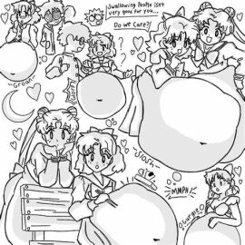 bishoujo_senshi_sailor_moon blueb140 bow clothing english_text female naru_osaka sailor_moon skirt tagme text umino_gurio usagi_tsukino vore vore_belly