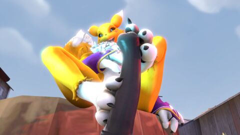 3d animal_genitalia animal_penis anthro bandai_namco canid canine digimon digimon_(species) digital_media_(artwork) equid equine equine_genitalia equine_penis feet female feral foot_fetish foot_play footjob fox genitals horse looking_at_viewer male mammal penis renamon sex smile smirk smug smug_face solo source_filmmaker_(artwork) team_fortress_2 unknown_artist valve zoophilia