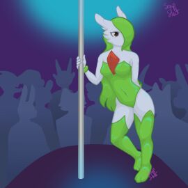 1:1 1girls 2024 abstract_background anthro artist_signature breasts clothed clothing crowd female female_focus gardevoir green_hair humanoid image long_hair lopunny medium_breasts nintendo no_mouth orange_eyes pokefusion pokemon pokemon_(species) pokephilia pole pose posing signature stage standing strip_club stripper stripper_pole thick_thighs video_games wide_hips