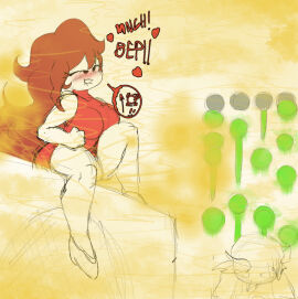 ass ass_focus biting_lip blush boyfriend_(friday_night_funkin) enjoying_farts fart fart_fetish fart_torture fat_ass female friday_night_funkin girlfriend_(friday_night_funkin) meonsausage stinky