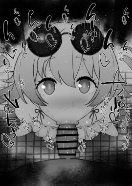 1boy 1girls bar_censor bare_shoulders big_penis black_and_white blowjob blue_archive blush breasts censored dark-skinned_male dark_skin detailed_background drooling erection eyelashes fellatio female heart hifumi_(blue_archive) hifumi_(swimsuit)_(blue_archive) human indoor inside kurotama long_hair looking_at_viewer make-up_work_club_(blue_archive) male male_pov official_alternate_costume oral oral_sex penis room saliva saliva_trail shiny shiny_skin sketch small_breasts sound_effects squatting stockings sunglasses sunglasses_on_head sweat swimsuit text tied_hair trinity_general_school_student vein veins veiny veiny_penis young