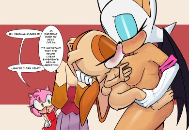 2024 2girls 4girls age_difference alternate_version_at_source alternate_version_available amy_rose anthro anthro_on_anthro anthro_only areola areolae arm_support bad_parenting bat bat_ears bat_wings big_breasts black_nose blue_eyeshadow blush breast_grab breast_squish breasts busty carrying carrying_another carrying_partner chiropteran closed_eyes clothed clothing completely_nude countershade_arms countershade_face countershading cream_the_rabbit cub daughter dialogue digital_drawing_(artwork) digital_media_(artwork) dipstick_ears dress elbow_gloves english english_text eulipotyphlan eyelashes eyeshadow facial_tuft female female/female female_cub female_only floppy_ears functionally_nude fur furry furry_female furry_only gloves gloves_only grabbing_breasts green_eyes grope groping group hair hand_on_another's_breast hand_on_breast handwear handwear_only hedgehog holding holding_leg holding_partner i_hope_its_aged_up interspecies kiss kissing lagomorph large_breasts larger_female leporid lesbian lipstick long_ears looking_at_another makeup mammal mature_anthro mature_female membrane_(anatomy) membranous_wings mobian_(species) mother multicolored_ears multicolored_face multicolored_skin multiple_females multiple_girls naked_gloves naked_handwear nosebleed nude older_anthro older_female orange_skin pink_hair pink_lipstick pink_skin rabbit romantic rouge_the_bat scut_tail sega short_hair short_tail side_view sin-buttons_(artist) size_difference smaller_female sonic_(series) sonic_the_hedgehog_(series) speech_bubble standing tail talking talking_to_another tan_body tan_countershading tan_fur tan_skin text thick_thighs thighs tuft two-tone_ears two-tone_face vanilla_the_rabbit voyeur voyeurism watching white_clothing white_elbow_gloves white_gloves white_hair white_handwear white_skin wings young younger_anthro younger_female yuri