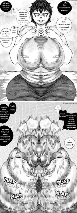 1boy 1girls 2d 2d_(artwork) action_lines after_sex art ass ass_waves balls before_and_after before_sex big_ass big_balls big_belly big_breasts big_butt big_penis big_thighs black_and_white breasts cheating cheating_wife comic dialogue english_text fat_ass female heart huge_ass huge_balls huge_breasts huge_butt huge_cock huge_thighs impregnation_request incest inseki large_breasts male married_female mating_press mature_female melletprout milf missionary_position monochrome mother mother_and_son motion_lines netorare ntr older_female original original_character original_characters penis plap plap_(sound) raw_sex rough_sex step-incest stepmother stepmother_and_stepson tagme text text_bubble thick_ass thick_legs thick_thighs wide_hips younger_male younger_penetrating_older