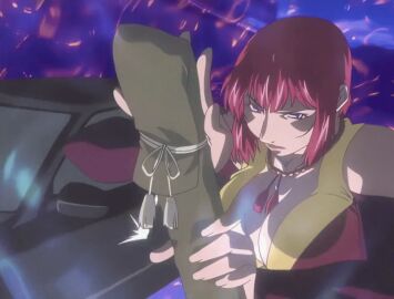 00s 1girls 2007 animated attack bare_shoulders bead_necklace beads bible_black bible_black_new_testament bouncing_breasts breasts car cleavage energy energy_weapon female jewelry large_breasts lipstick long_sleeves makeup mature_female monk motor_vehicle necklace night nun purple_eyes red_hair religious revealing_clothes shin_bible_black short_hair tagme takashiro_hiroko tight_clothes