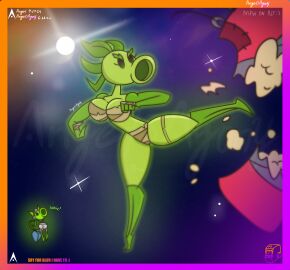 agonywelds angelsagony anthro ass bra breasts cat_ears cat_tail eyebrows eyelashes female femdom graffiti_pea leaves lens_flare muscular muscular_female panties plant plant_girl plantie plants_vs_zombies repeater_(pvz) taller_female text thick_ass thick_thighs thighs underwear wide_hips