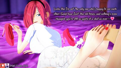 3d 3d_(artwork) brother brother_and_sister cum ejaculation feet_on_penis female female_focus foot_focus footjob gentle incest koikatsu male masochism mei_lee_art older_sister one_piece orgasm penis pink-haired_female pink_hair tagme text toejob toenail_polish vinsmoke_reiju vinsmoke_sanji younger_brother