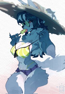 big_ass big_breasts big_butt big_thighs big_titties bikini breasts clothing curvaceous curvaceous_female curvaceous_figure curvy curvy_figure curvy_hips female female_focus female_only furry furry_female furry_only gray_fur long_hair nixie01 original original_character tagme
