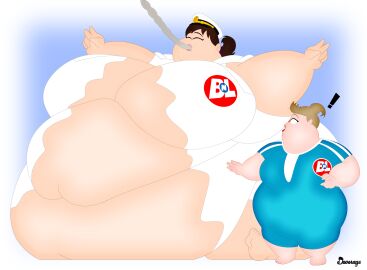 2girls anonymous_character anonymous_female ass barefoot bbw belly belly_expansion belly_overhang big_ass big_belly big_breasts big_butt bigger_female blonde_hair blue_jumpsuit bodysuit breasts brown_hair captain_hat cleavage clothing cooldeverage curvy curvy_figure disney double_chin duo fat fat_ass fat_belly fat_female fat_fetish fat_thighs feederism feeding feeding_tube feet female female/female female_focus female_only hair_bun highres huge_ass huge_belly huge_breasts huge_thighs human immobile inner_sideboob jumpsuit large_ass large_belly large_breasts large_thighs light-skinned_female light_skin lipstick mary_(wall-e) morbidly_obese morbidly_obese_female multiple_girls no_bra obese obese_female one_piece_swimsuit overweight overweight_female peace_sign pixar pleasure_face plump ponytail ripped_bodysuit ripped_clothing satisfied satisfied_look shocked shocked_expression size_difference smile ssbbw swimsuit thick_ass thick_thighs thighs thunder_thighs unknown_character unknown_female wall-e wardrobe_malfunction watermark weight_gain weight_gain_female white_jumpsuit wide_hips