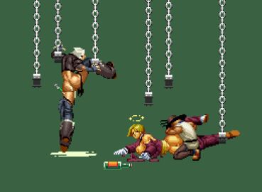 angel_(kof) animated art_of_fighting chains choi_bounge cum_in_inside female king_(snk) king_of_fighters m.u.g.e.n pixel_art semen straight tagme teramussa
