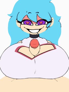 1girls 2d 3:4 animated animated_gif beat_banger beat_banger_(friday_night_funkin) big_breasts big_penis blue_hair boob_window boobjob breasts clothed clothed_breasts clothed_female clothed_paizuri clothed_titfuck clothed_titjob clothing crazy_eyes drooling edit eyebrows eyelashes eyeliner female female_focus first_person_view friday_night_funkin friday_night_funkin_mod gif heart-shaped_pupils heart_eyes huge_breasts lastminutename light-skinned_female light-skinned_male light_skin long_hair looking_at_viewer male paizuri penis pov pov_eye_contact pov_male seductive seductive_look seductive_smile skyblue skyblue_(friday_night_funkin) smile straight titjob toriel_beat_banger vertical_video white_background white_shirt