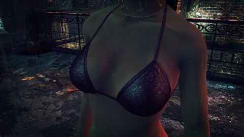3d christie_murray female hitman hitman_absolution io-interactive pink_bikini ponytail screenshot screenshot_edit stripper video_games wet wet_body wet_skin