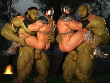 3d abs ambush anal anal_sex arm_hair armor ass back_muscles bald balls bara beard big_balls big_dom_small_sub big_muscles big_pecs big_penis black_hair body_hair campfire carrying_another carrying_partner chest_hair daddy digital_media_(artwork) dilf dominant dominant_humanoid dominant_male erection facial_hair gay genitals green_body group hair headgear headgear_only helmet helmet_only holding_partner huge_muscles human human_on_humanoid human_penetrated humanoid humanoid_penetrating humanoid_penetrating_human humanoid_pointy_ears humansub hunk interspecies knight larger_humanoid larger_male leg_hair male male/male male_focus male_only male_penetrated male_penetrating male_penetrating_male mammal muscles muscular muscular_human muscular_humanoid muscular_male nipples nude orc outside_sex pecs penetration penile penile_penetration penis penis_in_ass ponytail pubes sex sideburns silverjay size_difference smaller_human smaller_male smaller_penetrated stand_and_carry_position standing standing_sex submissive submissive_human submissive_male tusks warrior yaoi