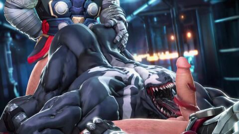 3boys 3d anal anal_insertion anal_sex animated ass domredsins erection faceless_male fangs from_behind gay half-dressed hotdogging human human_male long_tongue loop male male/male male_only marvel marvel_comics marvel_rivals muscular muscular_male penetration penis penis_between_ass sharp_teeth symbiote tagme thor_(marvel) thor_(marvel_rivals) threesome thrusting_into_ass venom venom_(marvel) venom_(marvel_rivals) video