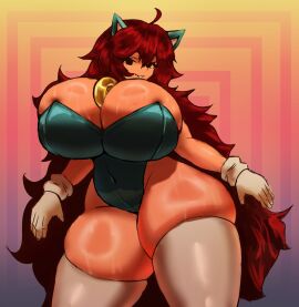 1girls auburn_hair big_thighs breasts cbbg21 curvy_female female friday_night_funkin friday_night_funkin_mod gigantic_breasts girlfriend_(friday_night_funkin) gold_ring huge_breasts huge_thighs leotard mega_cd_girlfriend object_between_breasts rings solo sonic_(series) sonic_the_hedgehog_(cosplay) sonic_the_hedgehog_(series) thick_thighs thighhighs voluptuous_female wide_hips