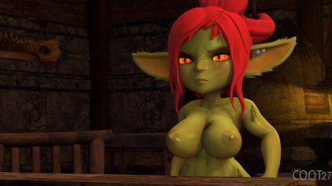 animated bella_(coot27) coot27 goblin goblin_female naked sound source_filmmaker speech_bubble tagme video