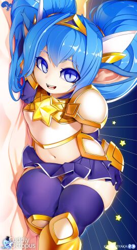 1girls armor ass bed big_ass blue_eyes blue_hair breasts clothing cuddly_octopus dakimakura female female_only gloves hammer high_resolution huge_ass krokobyaka league_of_legends long_ears long_hair looking_at_viewer oerba_yun_fang on_bed paid_reward panties poppy ready_for_sex riot_games shortstack skirt small_breasts smile solo solo_female star_guardian_poppy star_guardian_series tagme thick_thighs thighhighs thighs tiara twintails very_high_resolution wide_hips yordle