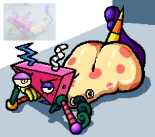 amysteriousmr ass ass_bigger_than_head ass_bigger_than_torso ass_focus ass_up butt_crack butt_focus colorful colorful_theme female hand_on_head hands_on_head laying laying_down laying_on_stomach leg leg_up legs no_mouth pink_eyeshadow pink_head pixel_art purple_eyeshadow shadow stare staring staring_at_viewer tadc the_amazing_digital_circus unique_eyes zooble_(tadc) zooble_(the_amazing_digital_circus)