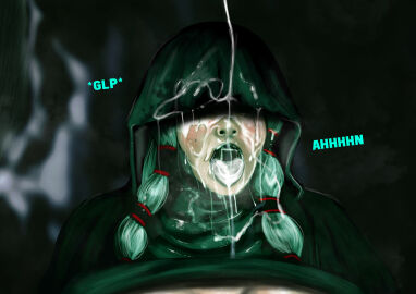 1girls 2024 2d accessory big_breasts black_lips blurred_background blush breasts clothed clothed_female clothing covered_eyes cum cum_covered cum_on_clothes cum_on_face cum_on_robe cum_on_tongue darth_traya facial female female_only genital_fluids gilf granny grey_hair hair hair_accessory hood hood_over_eyes jaguarart knights_of_the_old_republic_(series) knights_of_the_old_republic_2 kreia light-skinned_female light_skin lips long_hair mature mature_female moan moaning older_female open_mouth raised_clothing sex solo solo_female star_wars tongue tongue_out twintails