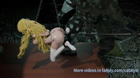 1girls 3d animated bondage mp4 orc sound spitted tagme video