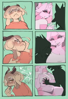 anthro bovid breast_grab breasts canid canine caprine cuckold duo female fox hand_on_breast humanoid imaaahorny jasper_(ntr_throwaway) male male/female mammal naomi_(ntr_throwaway) silhouette simple_background story true_fox zeph_(imaaahorny)